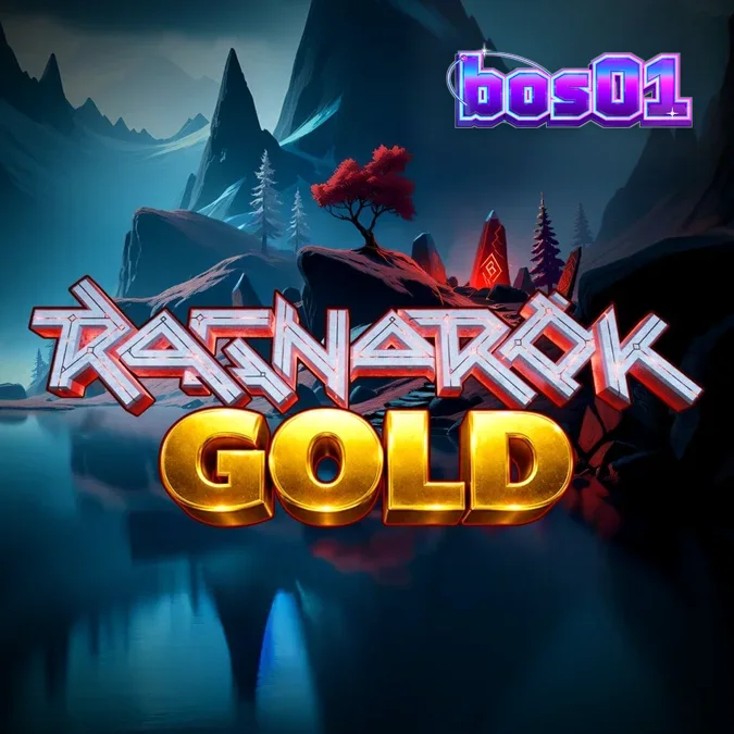 Tampilan visual grid 5x5 dalam slot Ragnarok Gold dengan tema mitologi Norse yang epik.